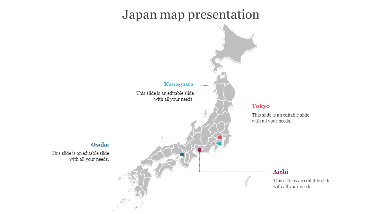 Japan map presentation